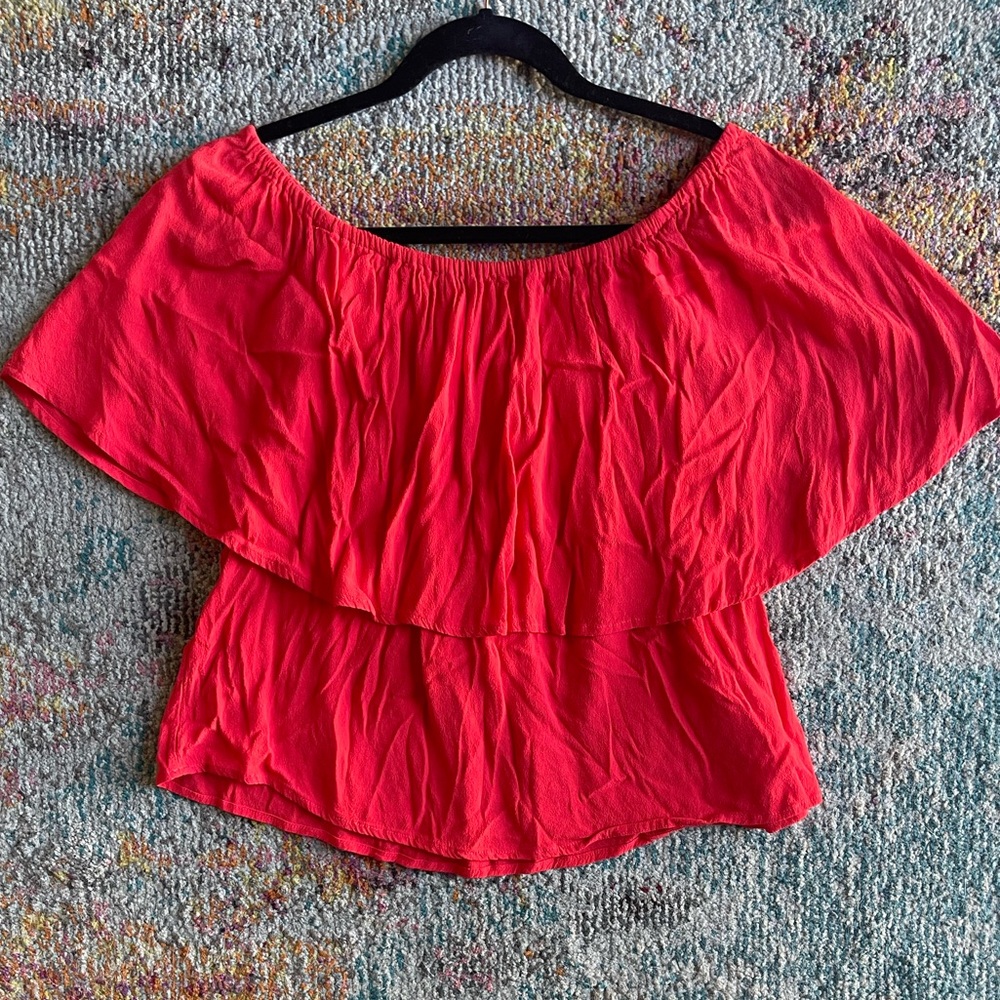 Holding Horses Off-the-Shoulder Red Top, Medium